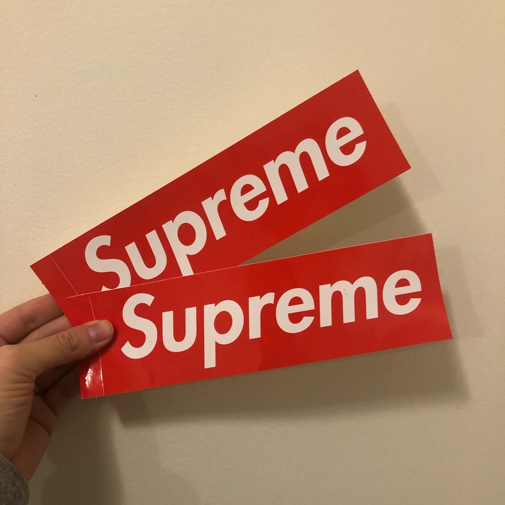 Authentic supreme box logo stickers